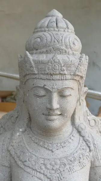 Product image 2 of the product “Standing Dewi Sri, position greetings turning the wheel , 173 cm high riverstone grey ”